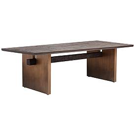 Image3 of Studio 55D Rustic Modern 94" Wide Wood Plank Dining Table