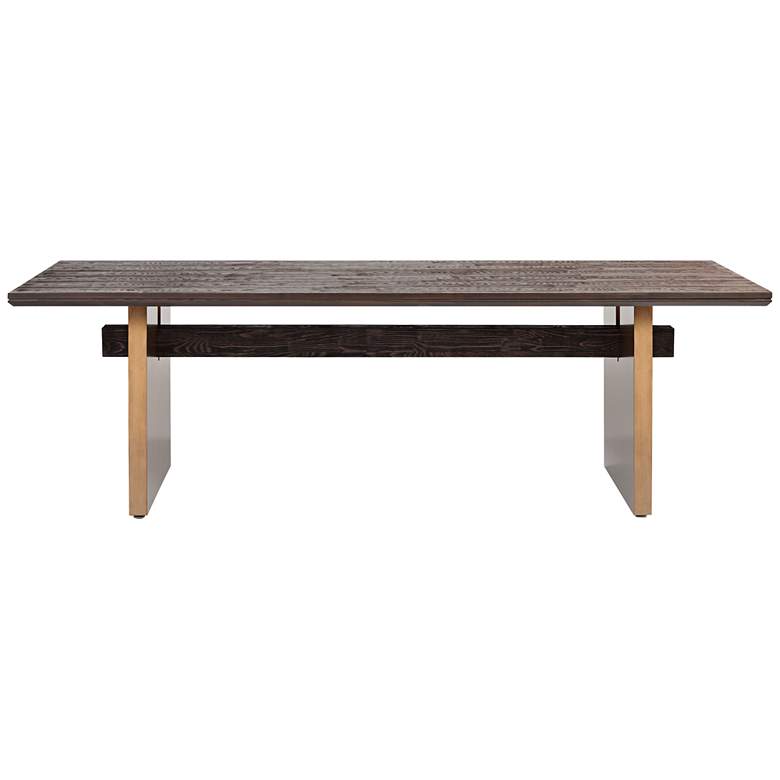 Image 5 Studio 55D Rustic Modern 94" Wide Wood Plank Dining Table more views