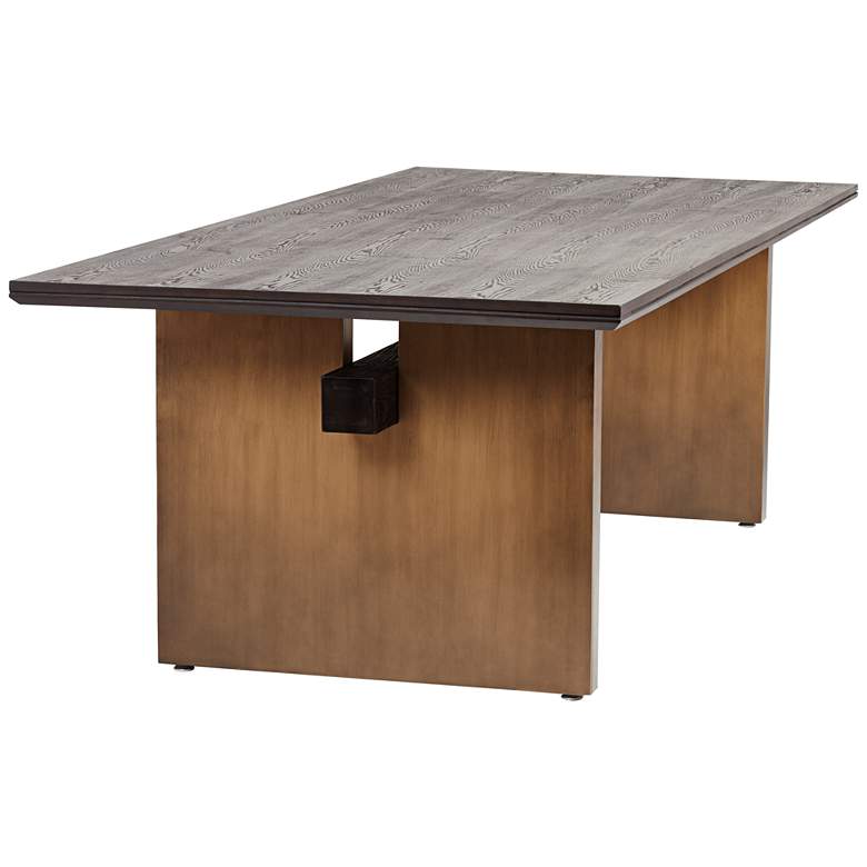 Image 6 Studio 55D Rustic Modern 94" Wide Wood Plank Dining Table more views