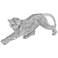 Studio 55D Silver Prowling Leopard 17 1/2" Wide Accent Sculpture