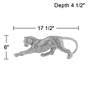 5_Studio 55D Silver Prowling Leopard 17 1/2" Wide Accent Sculpture more views