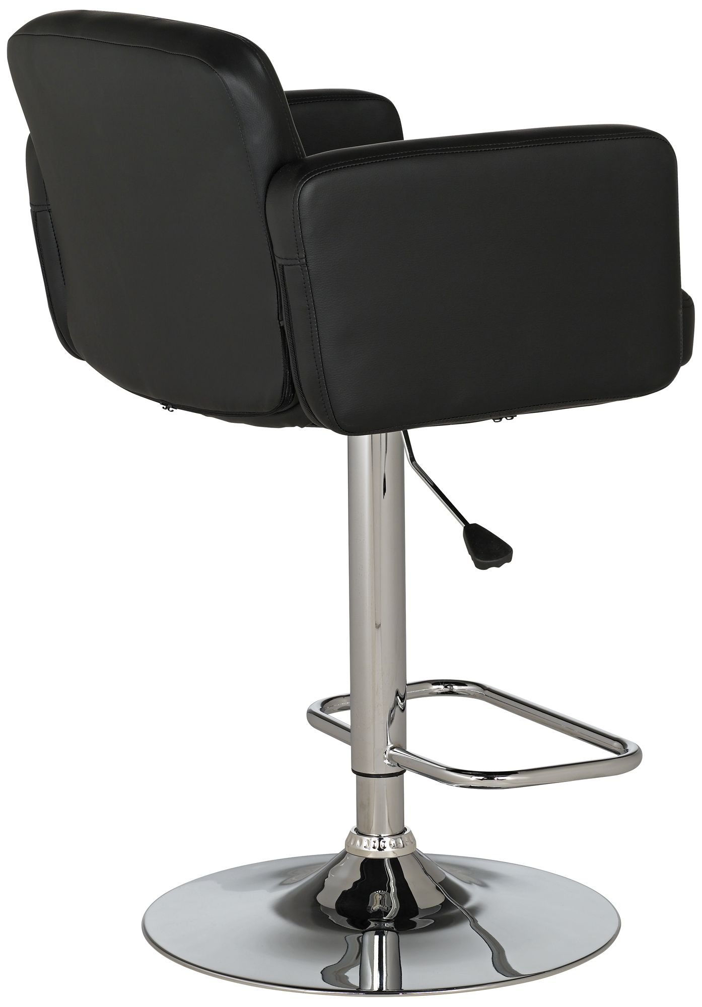 Studio 55D Trek 22 1/2" Wide Black Faux Leather Swivel Bar Stool in scene