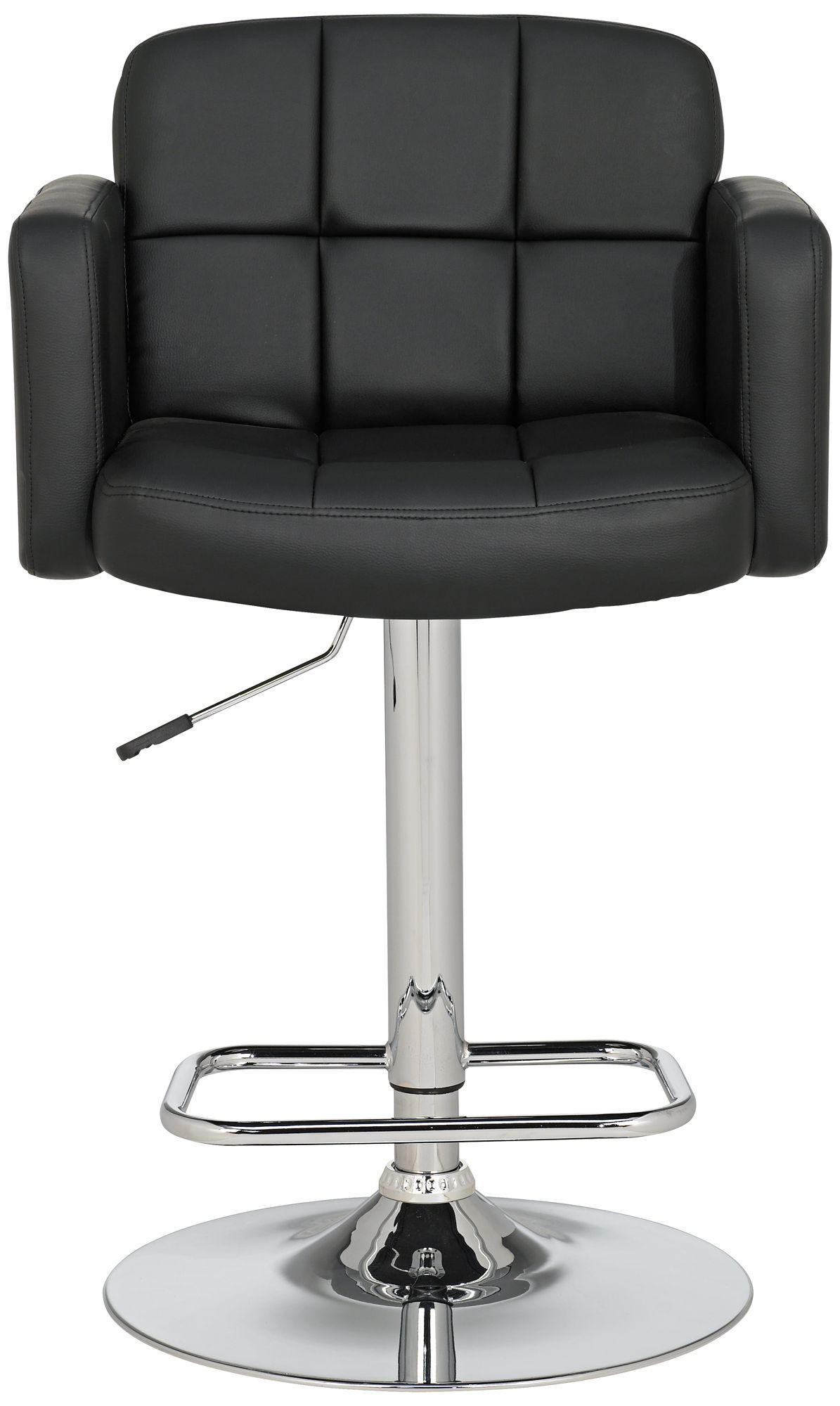 Studio 55D Trek 22 1/2" Wide Black Faux Leather Swivel Bar Stool in scene