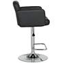 6_Studio 55D Trek Adjustable Black Faux Leather Swivel Bar Stools Set of 2 more views
