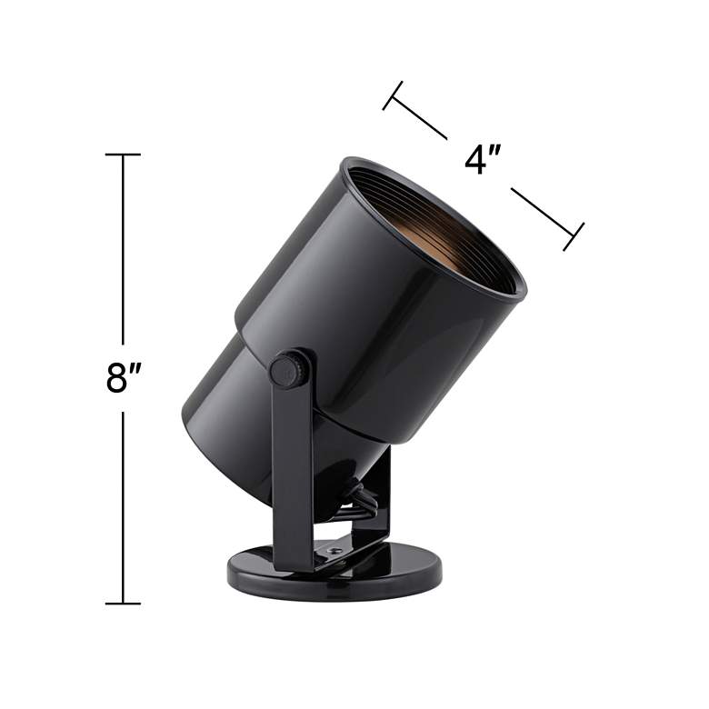 Image 6 Studio 8"H Black Adjustable Plug-in Accent Uplights Set of 4 more views