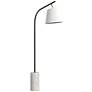 Studio Black Floor Lamp with White Marble Base in scene