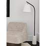 Studio Black Floor Lamp with White Marble Base in scene