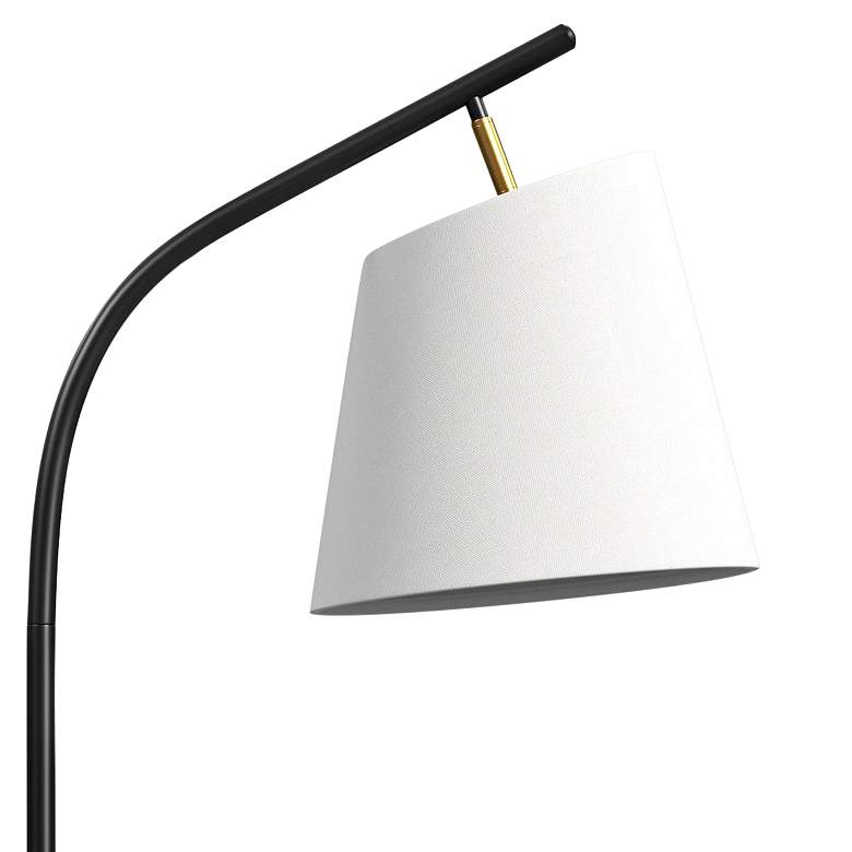 Image 4 Studio Black Floor Lamp with White Marble Base more views