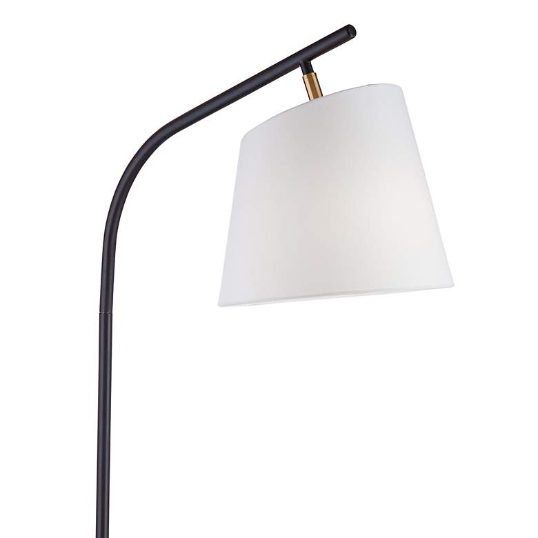 Image 5 Studio Black Floor Lamp with White Marble Base more views