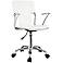Studio Chrome White Swivel Office Chair