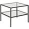 Studio Designs 25" Wide Pewter Finish Glass End Table