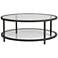 Studio Designs 38" Wide Glass Coffee Table