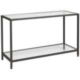 Studio Designs 47&quot; Wide Pewter Finish Glass Console Table