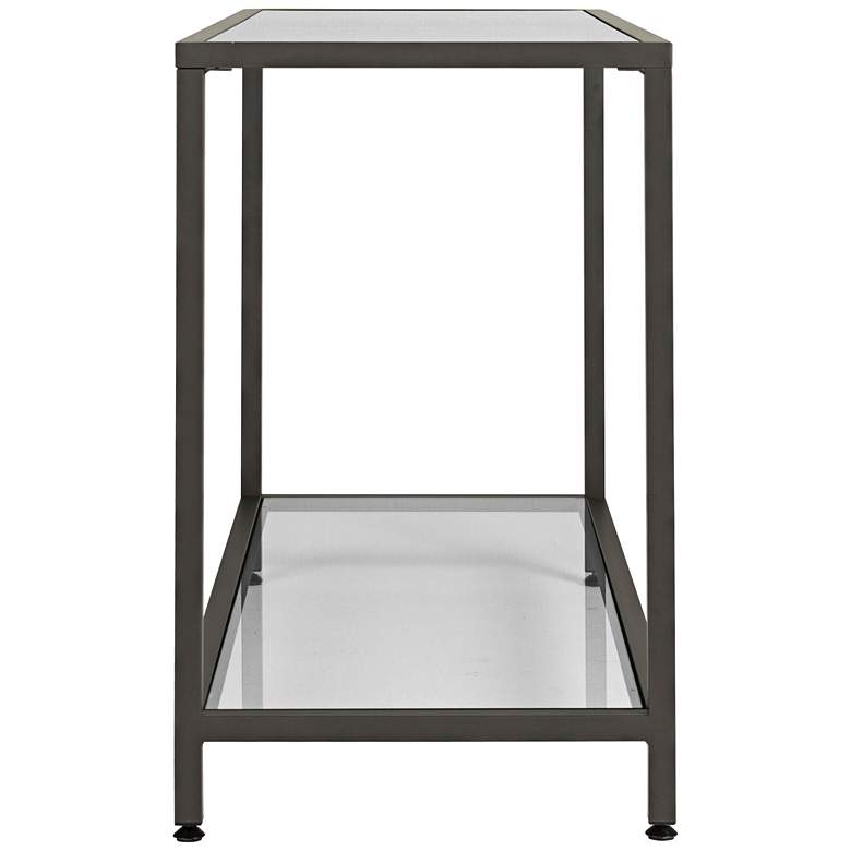 Studio Designs 47&quot; Wide Pewter Finish Glass Console Table more views