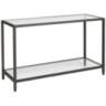 Studio Designs 47" Wide Pewter Finish Glass Console Table