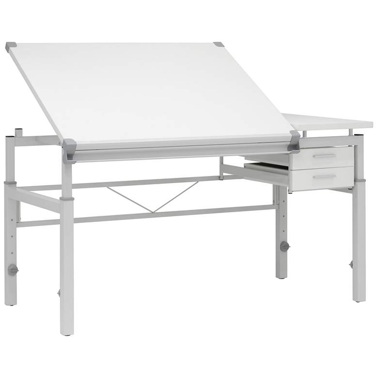 Image 1 Studio Designs Graphix Desk with 42" x 30" Tilting Top and Drawers