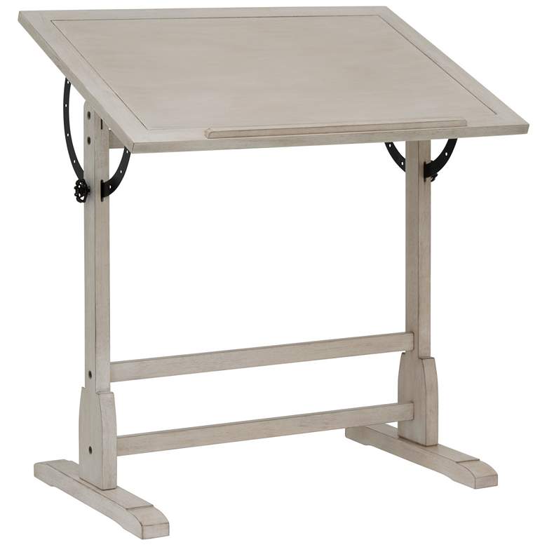 Image 1 Studio Designs Vintage Wood Desk with 36" x 24" Adjustable Top-White