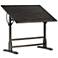 Studio Designs Vintage Wood Desk with 42" x 30" Adjustable Top-Black