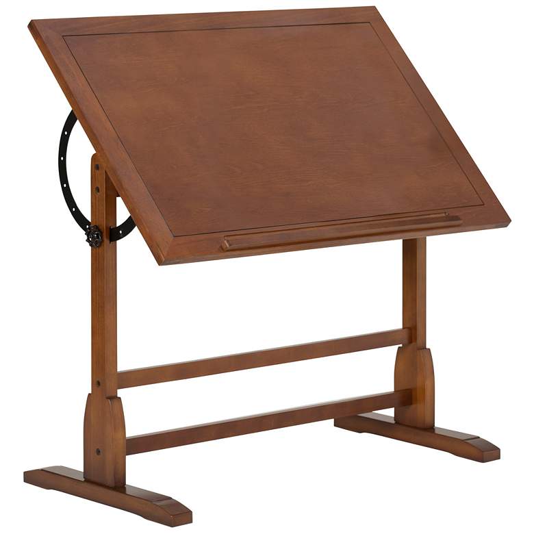 Image 1 Studio Designs Vintage Wood Table with 42" x 30" Adjustable Top-Oak