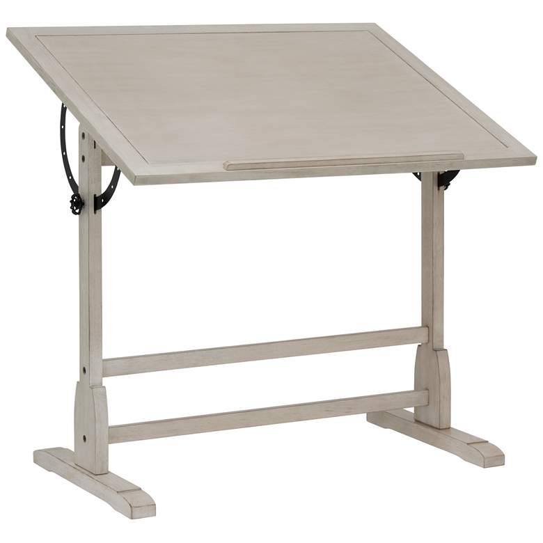 Image 1 Studio Designs Vintage Wood Table with 42" x 30" Adjustable Top-White