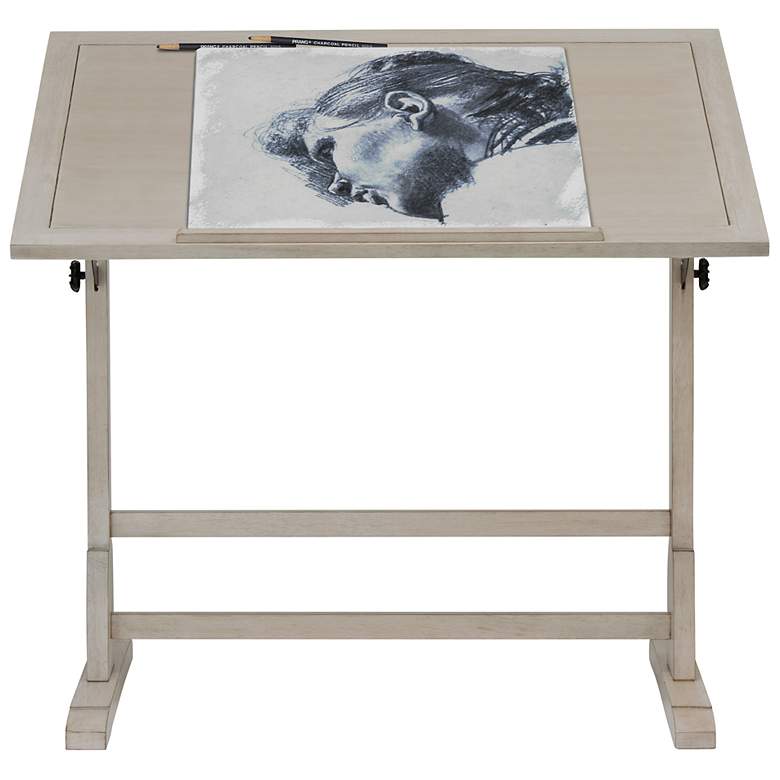 Image 7 Studio Designs Vintage Wood Table with 42" x 30" Adjustable Top-White more views