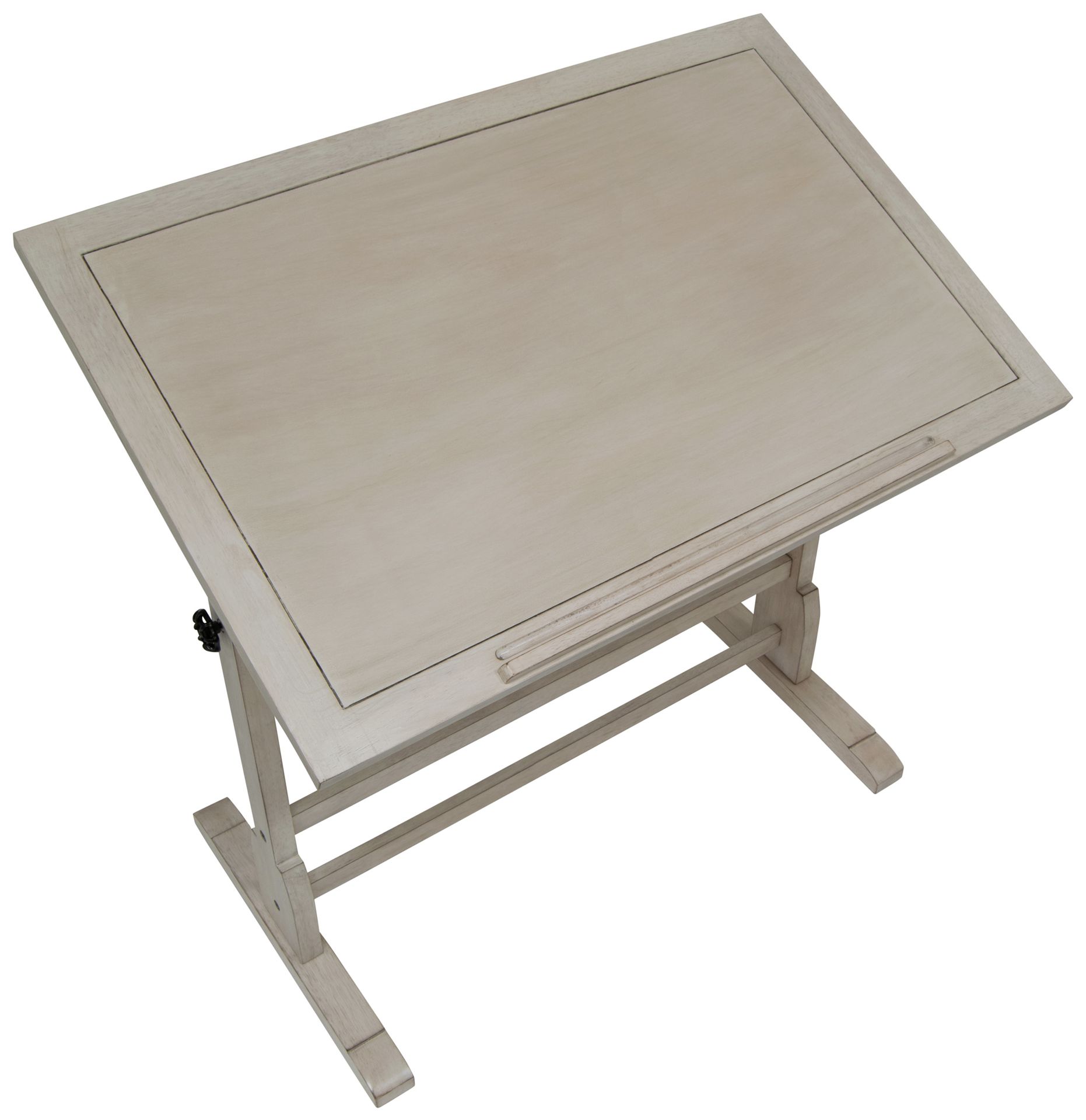 Studio Designs Vintage Wood Table with 42" x 30"  Adjustable Top-White