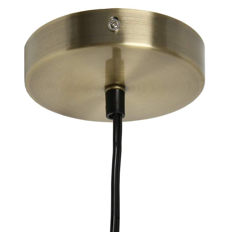 Image 3 Studio Loft 13 1/2" Wide Antique Brass Metal Pendant Light more views