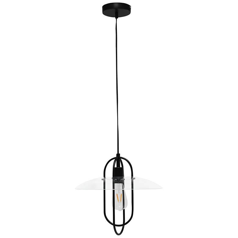 Image 2 Studio Loft 13 1/2" Wide Black Metal Pendant Light