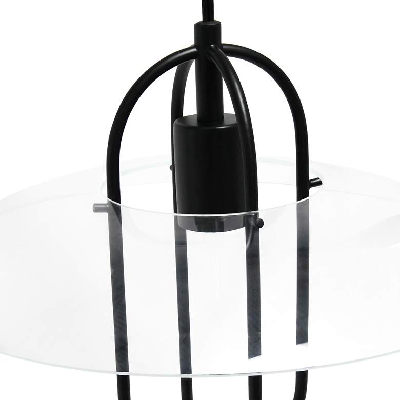 Image 4 Studio Loft 13 1/2 inch Wide Black Metal Pendant Light more views