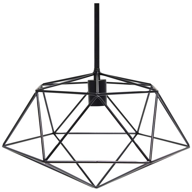 Image 2 Studio Loft 16" Wide Black Metal Pendant Light