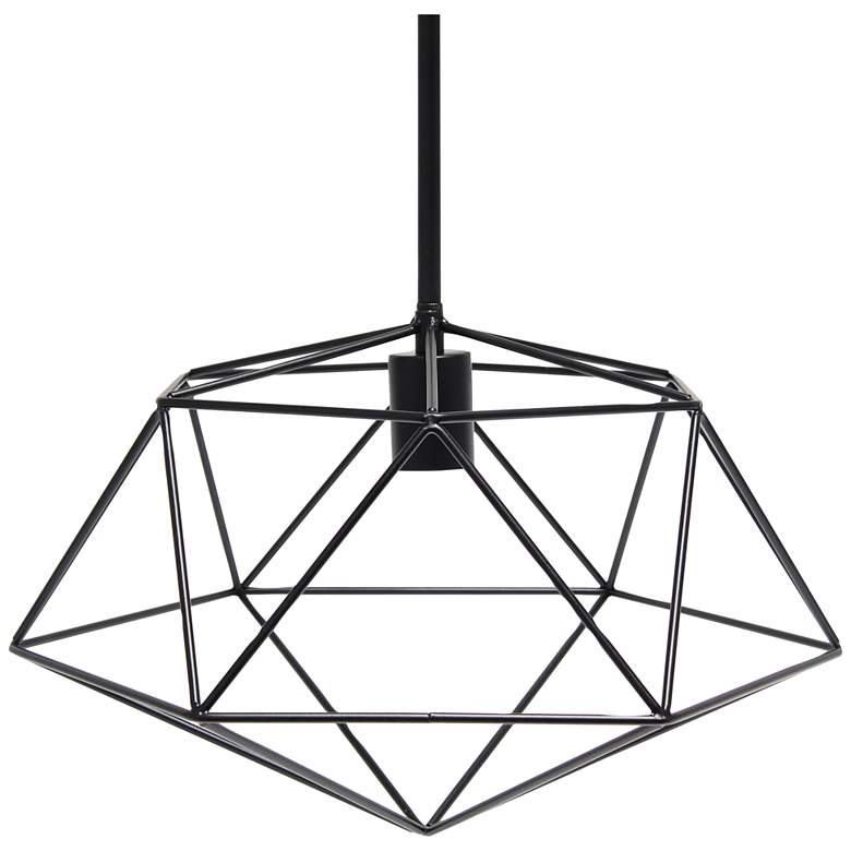 Image 2 Studio Loft 16 inch Wide Black Metal Pendant Light