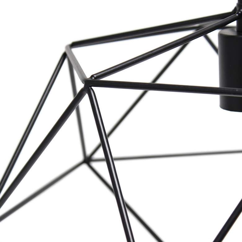 Image 3 Studio Loft 16" Wide Black Metal Pendant Light more views