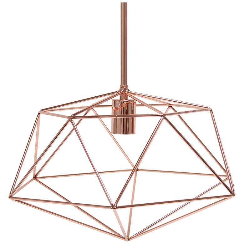 Image 2 Studio Loft 16" Wide Rose Gold Metal Pendant Light