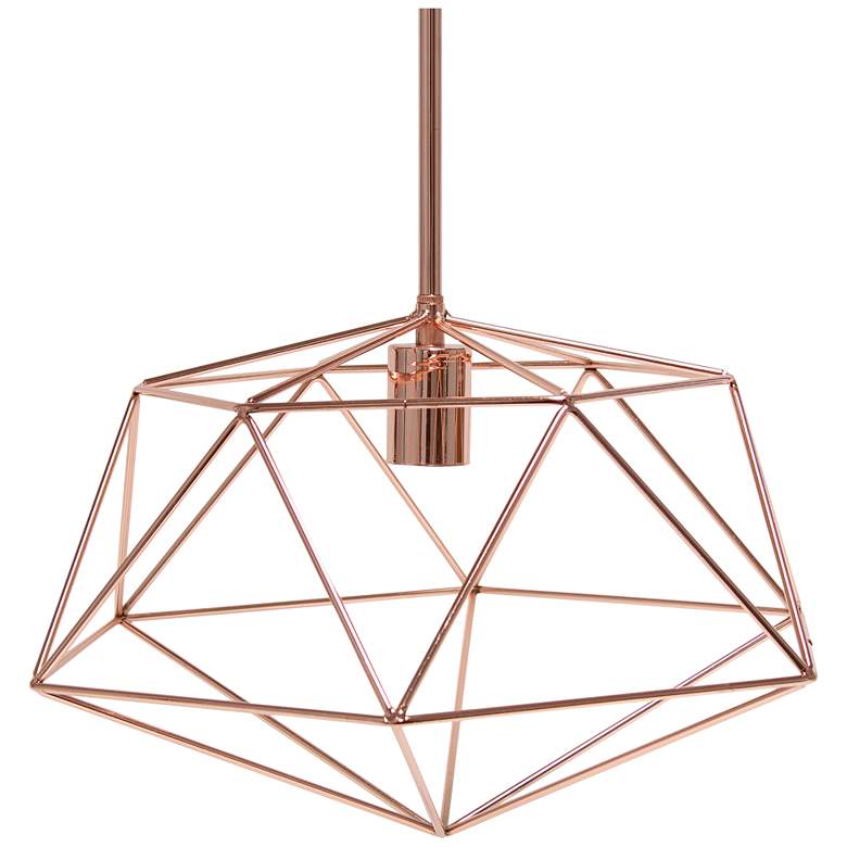 Image 2 Studio Loft 16 inch Wide Rose Gold Metal Pendant Light