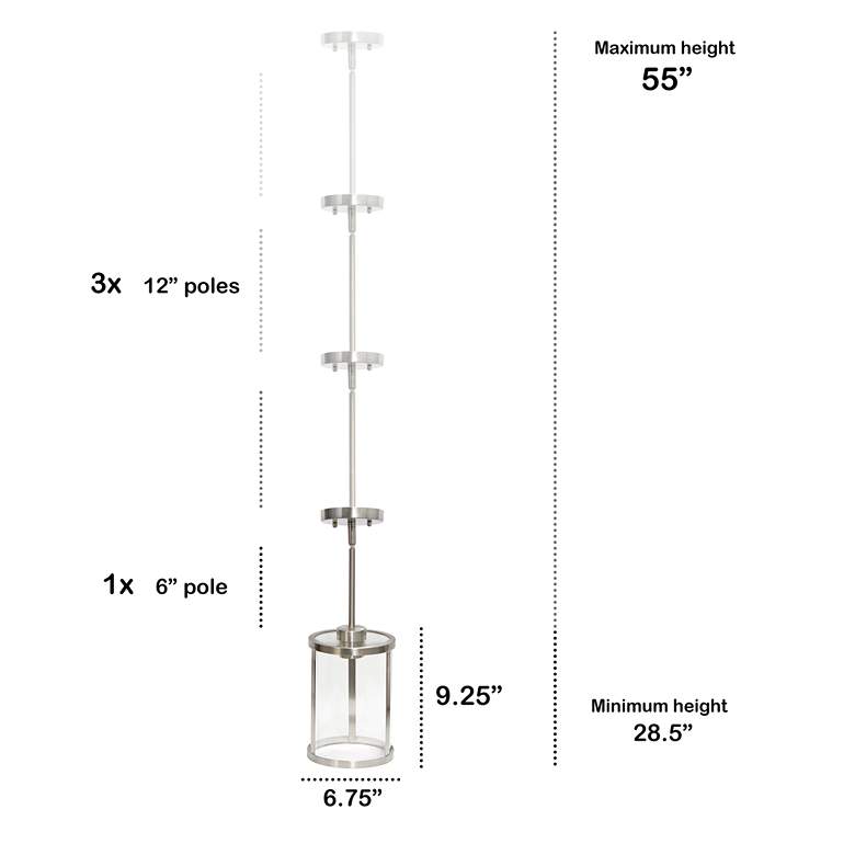 Image 6 Studio Loft 6 3/4" Wide Brushed Nickel Mini Pendant more views
