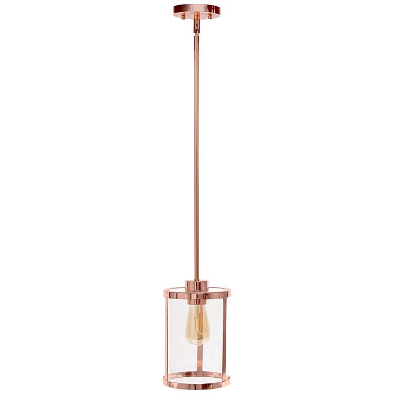 Image 2 Studio Loft 6 3/4" Wide Rose Gold Metal Mini Pendant