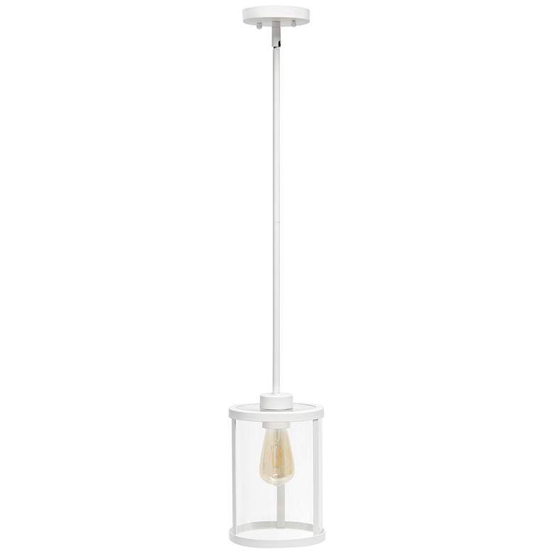 Image 2 Studio Loft 6 3/4 inch Wide White Metal Mini Pendant