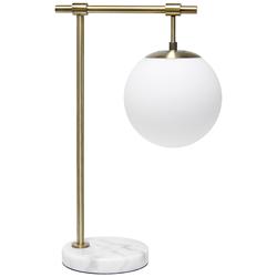 Studio Loft Antique Brass and Marble Globe Accent Table Lamp