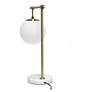 7_Studio Loft Antique Brass and Marble Globe Accent Table Lamp more views