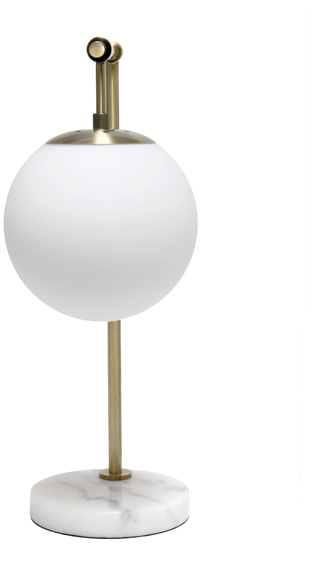 Studio Loft Antique Brass and Marble Globe Accent Table Lamp