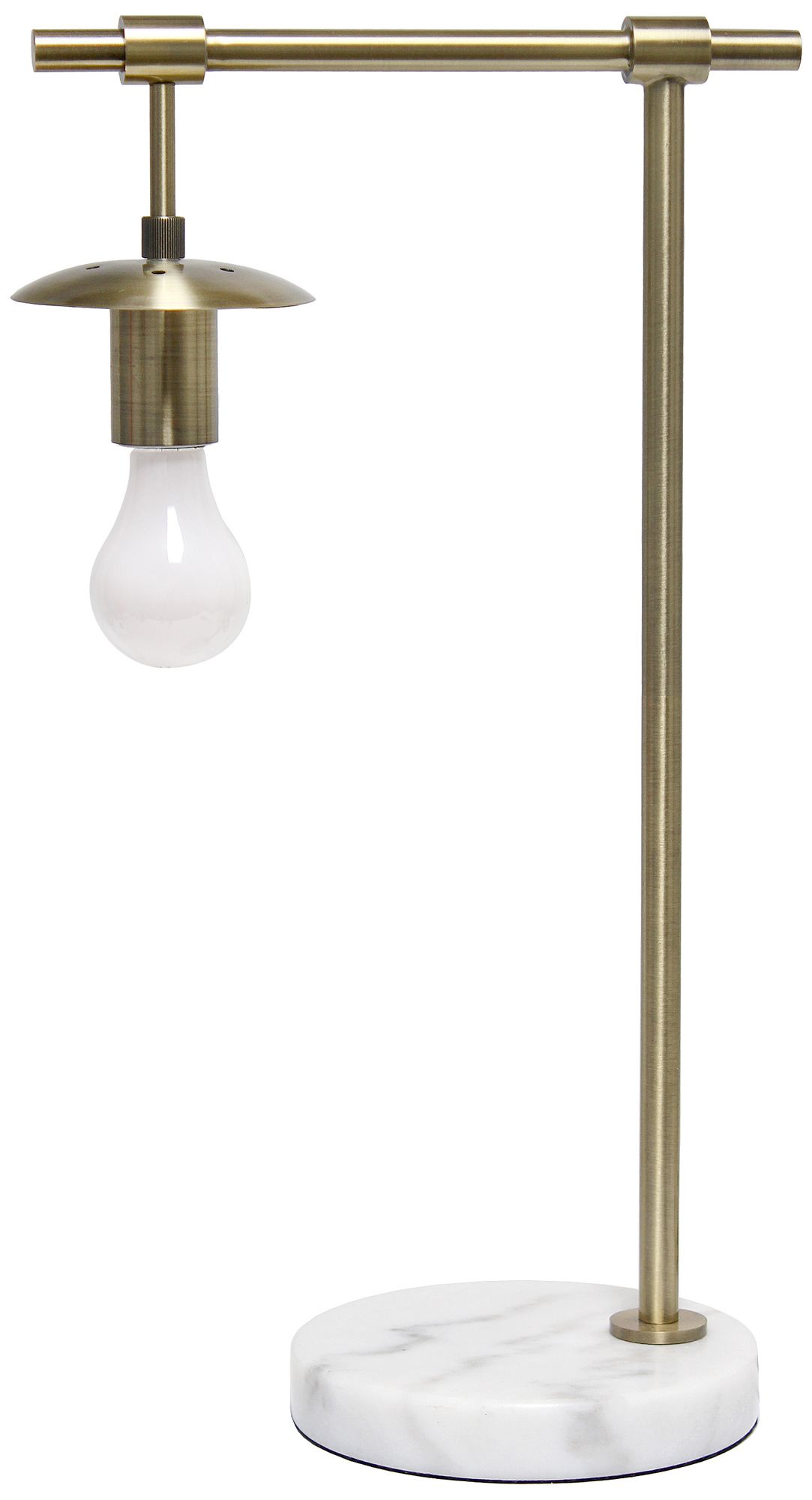 Studio Loft Antique Brass and Marble Globe Accent Table Lamp