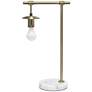 Studio Loft Antique Brass and Marble Globe Accent Table Lamp