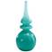 Stupa Turquoise 13 1/2" High Glass Vase