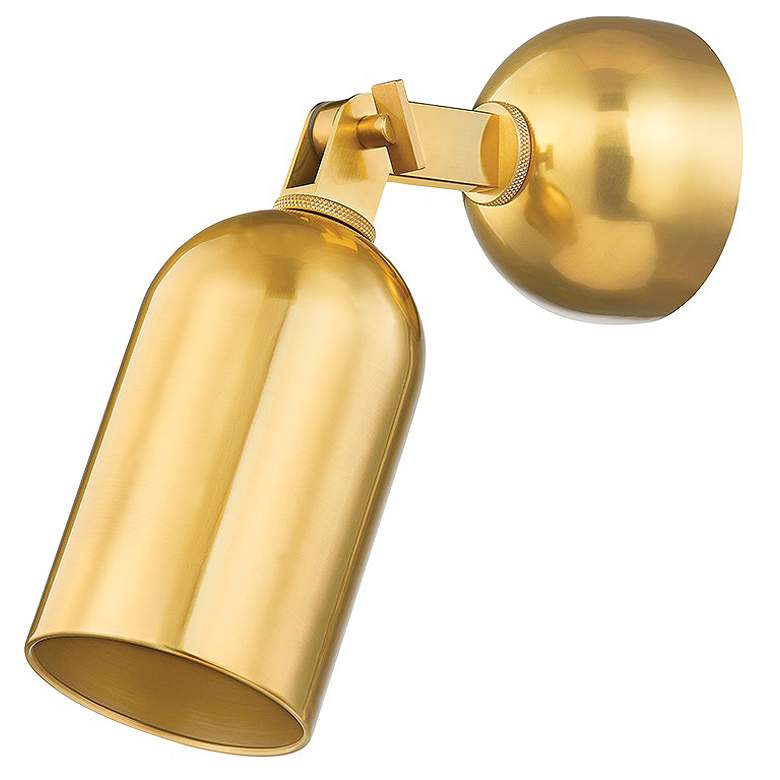 Image 1 Sturbridge 11 1/2" High Aged Brass Adjustable Wall Sconce