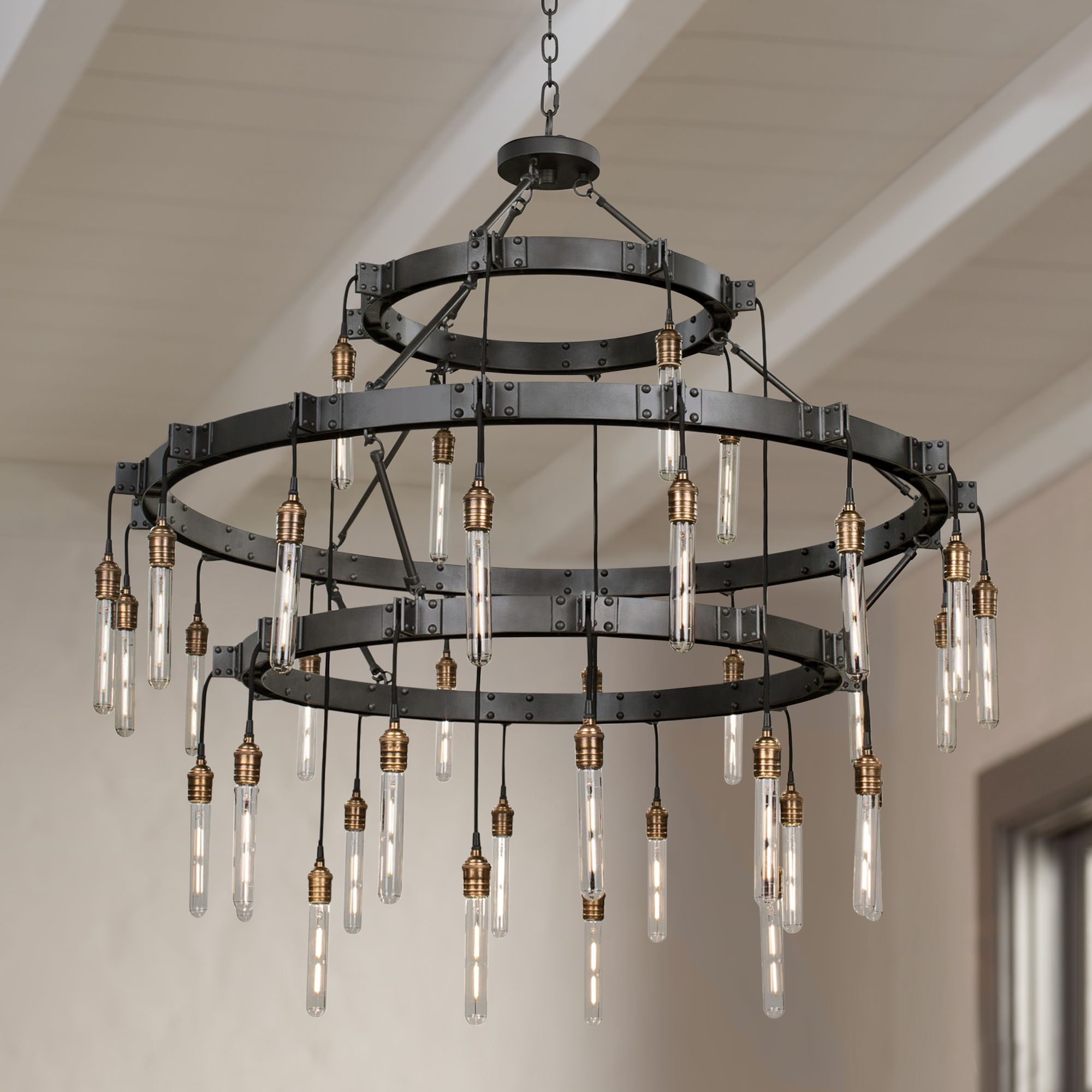 big farmhouse chandelier