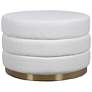 1_StyleCraft 15" High Ivory Brass Ottoman