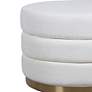 2_StyleCraft 15" High Ivory Brass Ottoman more views