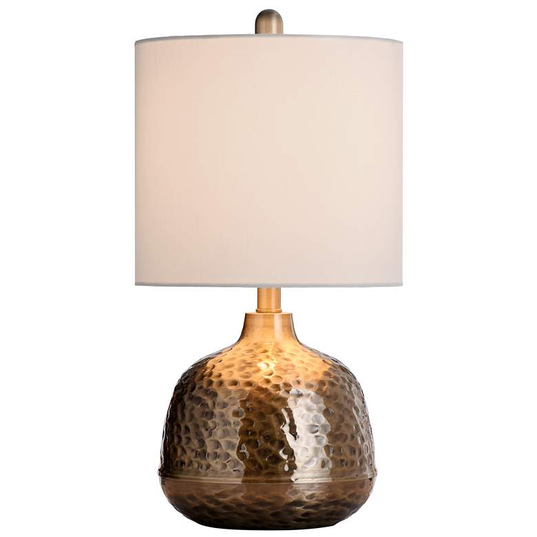 Image 2 Stylecraft 16.5 inch Hammered Gold Finish Accent Table Lamp