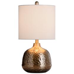 Stylecraft 16.5&quot; Hammered Gold Finish Accent Table Lamp