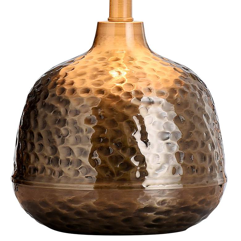 Image 4 Stylecraft 16.5 inch Hammered Gold Finish Accent Table Lamp more views
